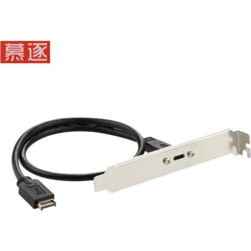Promotion--0.4M Usb 3.1 Front Panel Header Type-E To Usb-C Type C Female Connector Extension Wire Cable With Panel Mount Screw