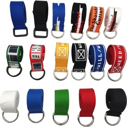 Women Belt Personality Double Loop Buckle Nylon Canvas Ladies Belts Men Wild Jeans Fashion Females Decorative Wide Belt