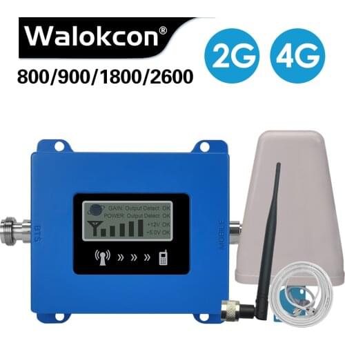 GSM Repeater 2G 4G Cellular Signal Amplifier 4G Cellular Amplifier GSM 900 LTE 800 DCS 1800 2600 Mobile Signal Booster Repeater