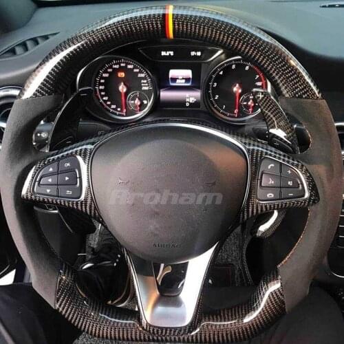 Carbon Fiber Steering Wheel For Mercedes Benz GLA CLA 180 GLC GLE W211 W212 W213 W203 W204 W205 2013 2014 2015 2016 2017 2018