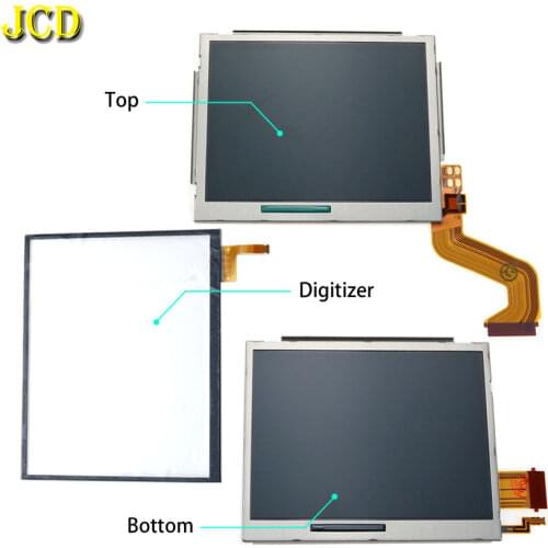 JCD For NDSi Replacement Top Upper Lower Bottom LCD Display Screen Touch Screen Digitizer For Nintend DSi Game Console