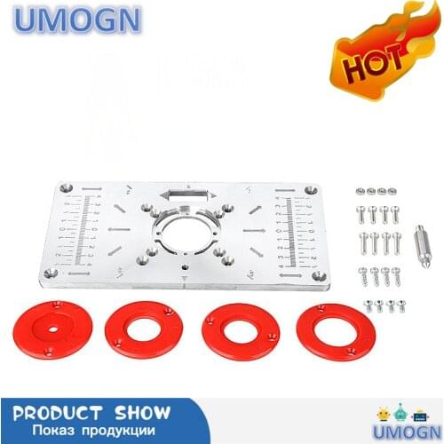 Table Plate Insert Aluminum Alloy Engraving Router Table Plate Red Board Universal Trimming Machine Flip Board for Woodworking