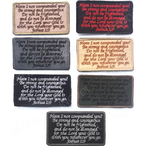 Embroidery Patch Bible Patch Tactical Emblem Badges Appliques Decorative Embroidered Patches For Clothings