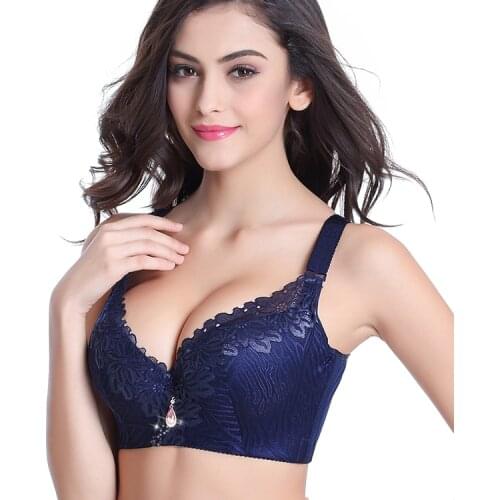 MAX plus size bra for women Luxury cotton padded soft solid C D E F cup brassiere with sexy lace floral secret mother love bras