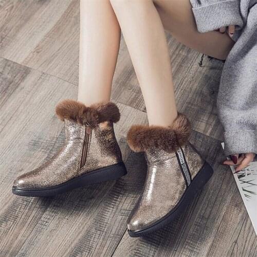 Snow Boots Women Shoes Plus Size 43 Winter Shoe Woman Furry Boots Australia Fashion Skidproof Womens Warm Boots for Kids Girls