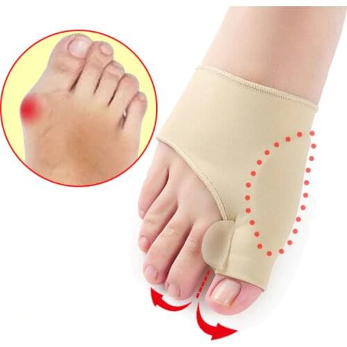 1Pair Bone Thumb Orthopedic Bunion Corrector Pedicure Sock Silicone Hallux Valgus Corrector Braces Toes Separator Feet Care Tool