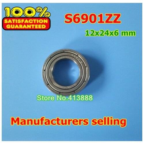 1pcs) SUS440C environmental corrosion resistant stainless steel deep groove ball bearings S6901ZZ 12*24*6 mm