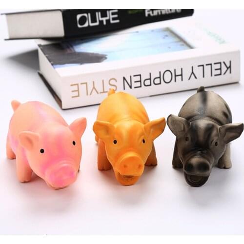 3 Colors Screaming Pig Dog Toys Natural Latex Pet Dog Sound Toy Funny Puppy Squeaking Toys Bite Resistant Dog Chew Toy