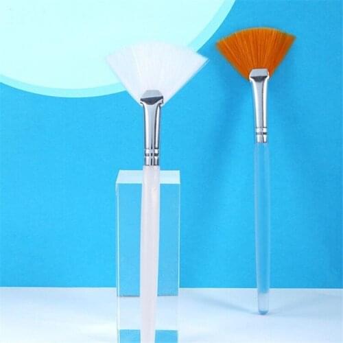 3pcs Practical Facial Brushes Fan Makeup Brushes Soft Portable Mask Brushes Cosmetic Tools for Women Ladies Girls