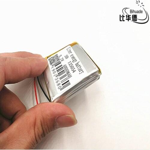 5pcs 2019 new batteries 3.7V 4000mAh 125054 lithium polymer battery MP3 MP4 navigation instruments small toys