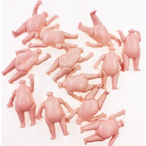 5cm Little Doll Body Pink Skin Cute Fat Mini Body
