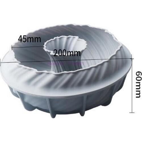 50pcs New Round Swirl Cake Mold For Baking Amazing Dessert Art Mousse Silicone 3D Mould Silikonowe Moule Pastry Pan