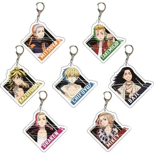 Anime Peripheral Keychain Tokyo Swastika Revengers Acrylic Double-sided Cartoon Printing Pendant