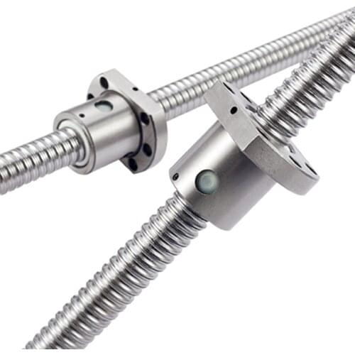 NO end machined SFU1605 200 250 300 350 400 450 500 550 600 650 mm C7 ball screw with flange single ball nut CNC parts