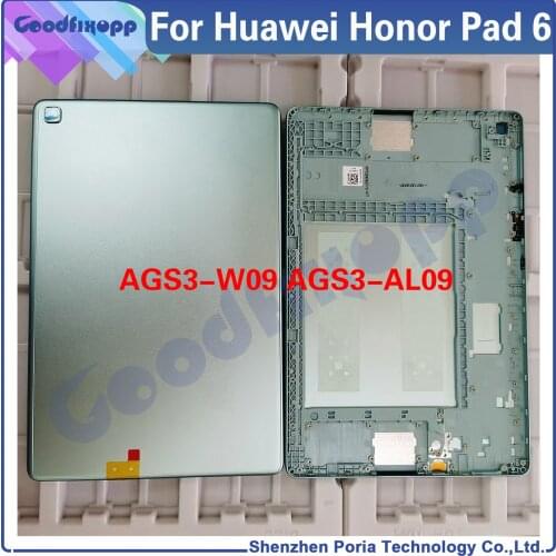 For Huawei Honor Pad 6 AGS3-W09 AL09 Back Battery Cover Door Housing Case Rear Cover For Honor Pad6 Cover + Logo