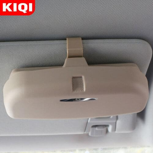 KIQI Car Glasses Box Sunglasses Holder Case for Nissan Qashqai J10 J11 X-Trail Xtrail T30 T31 T32 Sunny Teana SYLPHY TIIDA Kicks