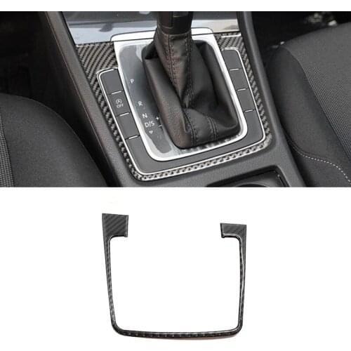 For VW Golf 7 MK7 VII 2013 2014 2015 2016 2017 Carbon Fiber Car Gear Shift Panel Cover Decor Trim ONLY LHD