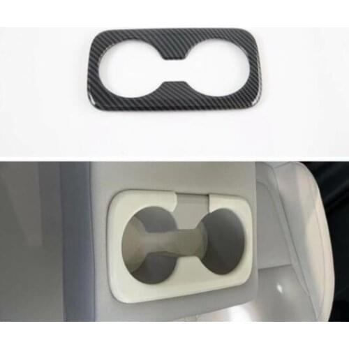 For Hyundai Tucson L 2021 Carbon Fiber Rear Seat Water Cup Holder Bottle Sticker Cover Trim Car Accessories SF
