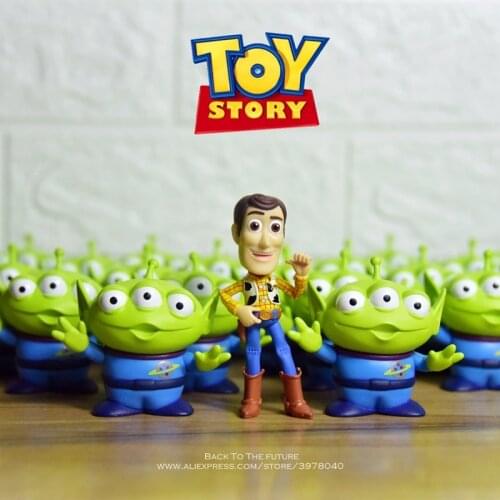 Disney Toy Story Woody Green Aliens 6-8cm Action Figure Anime Decoration Collection Figurine mini Toy model for children gift