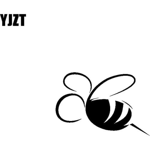 YJZT 13M*8.7CM Simple Dazzling Delicate Insect Honey Bee Lovely Vinyl Decal Cool Car Sticker Black/Silver C19-1208
