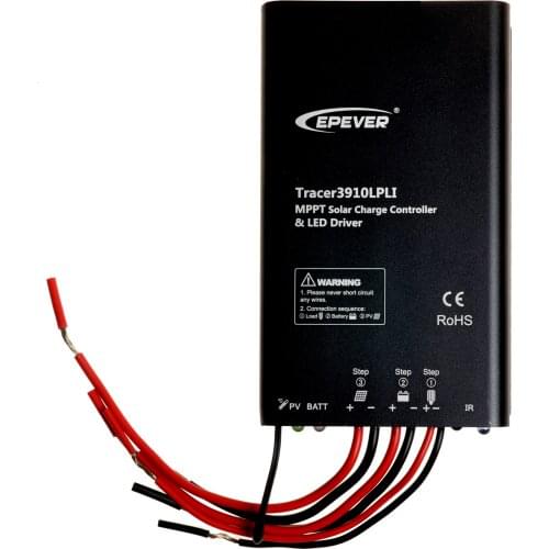 Epever 15A MPPT Solar Regulator 12V/24V Waterproof Lithium Battery Solar Charge Controller With Built-in LED Driver Tracer LPLI