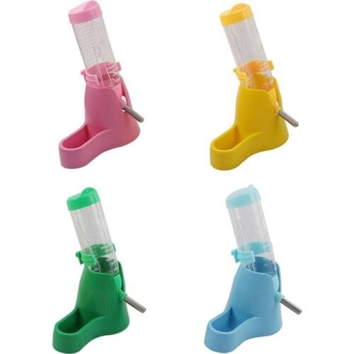 Muti-color Pet Feeding Transfer Small Animal Automatic Water Bottle Dispenser Pets Food Feeder Bowl For Hamster Squirrel
