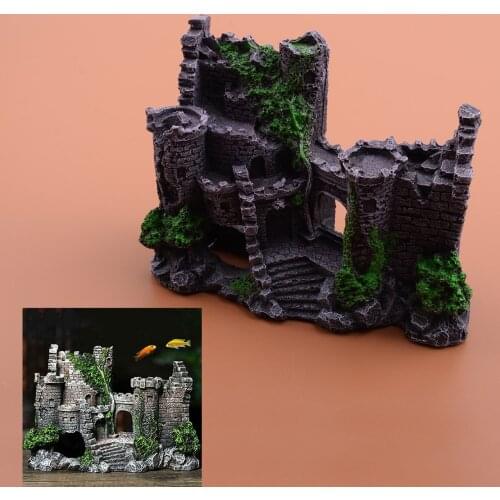 LETAOSK Castle Tower Artificial Fish Tank Aquarium Landscaping Underwater Ornament Decoration European fashion