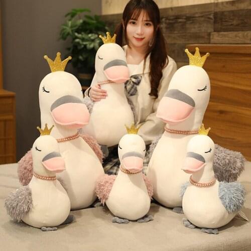 Cute Swan Plush Dolls Gifts for Kids Girlfriend Soft Stuffed Animals Toys