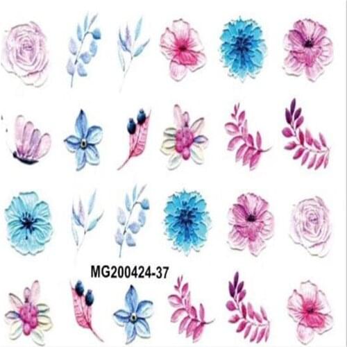 New Arrival Hot Selling Acrylic Water Slide Nail Stickers Flowers Nail Art Nail Decal Fashion Nail Ornament
