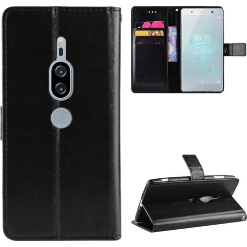 Fashion ShockProof Flip PU Leather Wallet Cover Sony Xperia XZ2 Premium Case For Sony XZ2Premium XZ 2 Phone Bags
