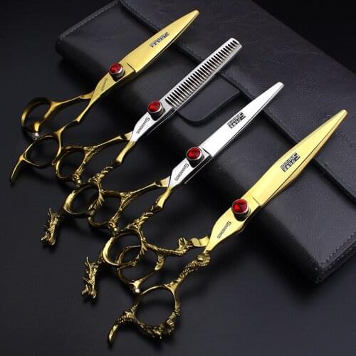 New Hairdressing Scissors Premium Barber Special Haircut 6/7 Inch Cutting and Thinning Scissors Free Custom Logo Wearable Sharp