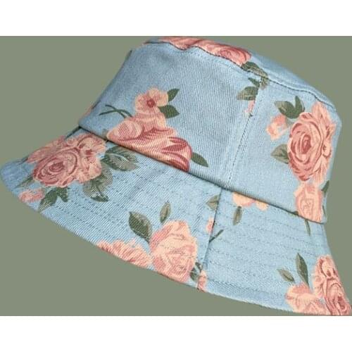 Retro Womens bucket hat Cap female panama 2021 summer hat bob Hip hop hat casquette folding beach bucket printing luxury bob