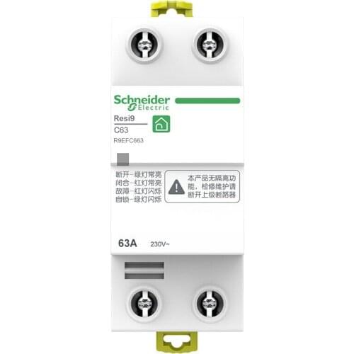 R9 Series Resettable over-Voltage/under-Voltage Protection Device 2P 32A 40A 50A 63A Instantaneous Voltage Coil