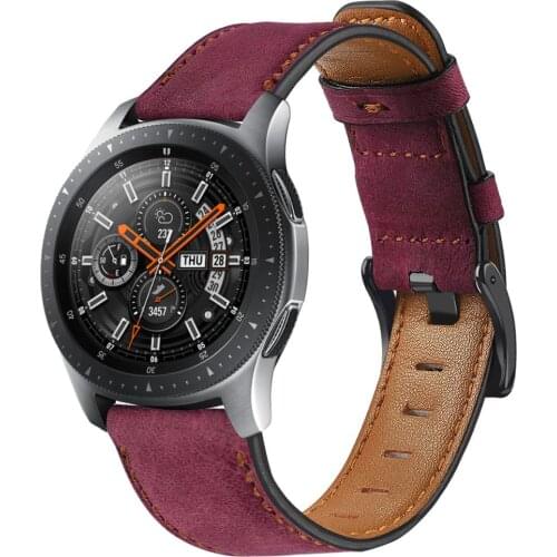 Replace Watch Band for Samsung Galaxy Watch 46mm Smart Watch First Layer Cowhide Retro Leather Strap For Samsung Gear S3 Classic