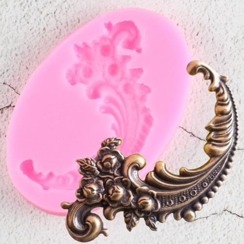 Rose Bouquet Silicone Mold DIY Wedding Fondant Cake Decorating Tools Relief Scroll Cupcake Baking Candy Chocolate Gumpaste Mould