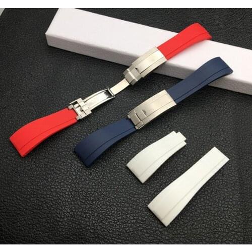 20MM Silicone Oyster Watch Band Strap Fit for Rolex Daytona Watch