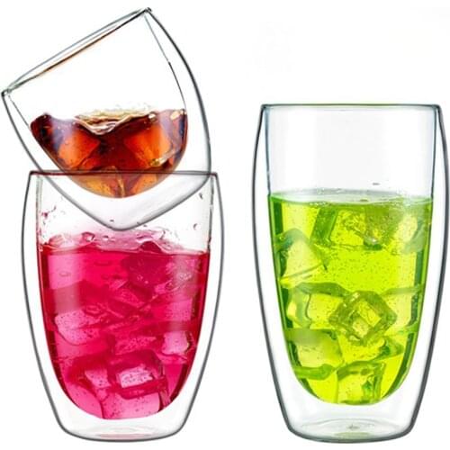 Heat resistant double glass transparent tea cup water cup creative heat resistant high borosilicate glass double glazing