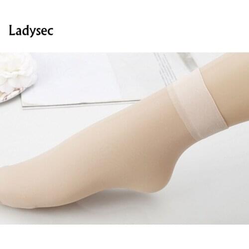 Ladysec 6 Pairs/Pack Sexy Elastic Short Thin Ankle Length Socks for Women/female/lady, Vogue Womens Clothing 2 color Sock 2210
