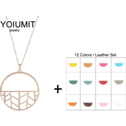 Cremo 2020 Fashion Leather Necklace Pendant For Female Birthday Gift Stainless Steel Necklace Interchangeable Leather Jewelry
