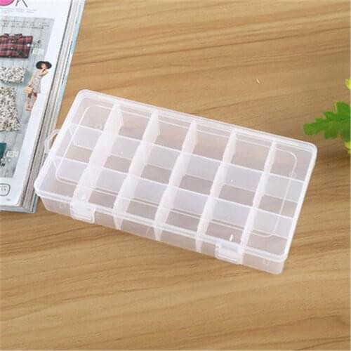 18 Grids Practical Adjustable Compartment Plastic Storage Box Jewelry Earring Bead Screw Holder Case Display Organizer Containe