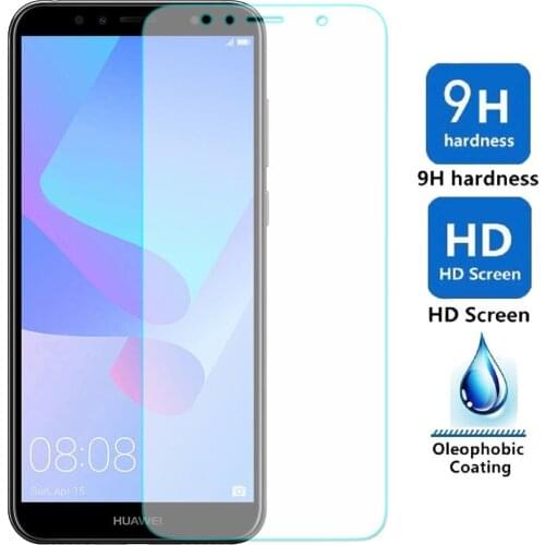 2x 9H HD Tempered Glass Screen Protector Explosion-proof Anti Scratch Protective Front Glass Films For Huawei Y6 2018 / Honor 7A