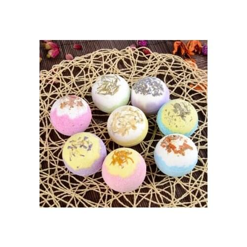 60pcs/lot Natural Bubble Dried Flower Essential Oil Bath Salts Moisturizing Explosive Bath Supplies Skin Care HA452