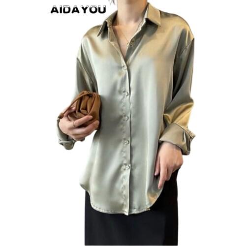 AIDAYOU Satin Blouses