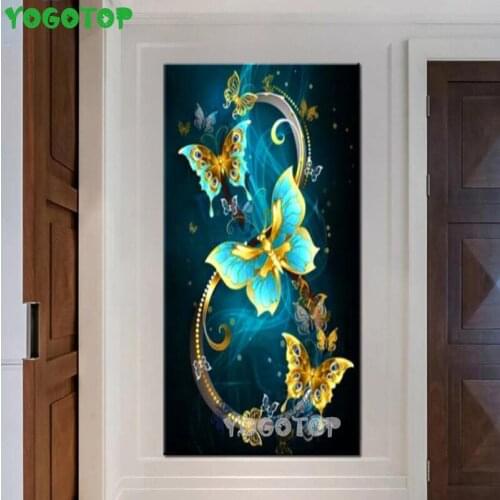 Diamond Painting Butterfly 5D DIY Diamond Embroidery Animal Cross Stitch Kit Rhinestone Mosaic Art Home Decoration YY5069