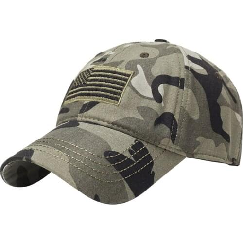 USA Flag Camouflage Baseball Cap Army Embroidery Cotton Tactical Snapback Summer Sports America Trucker Unisex Dad Hat Male Cap