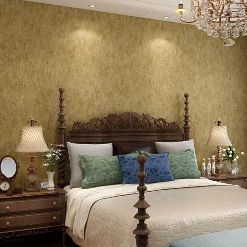 American light luxury high-end vintage plain wallpaper dark bedroom living room TV background wall solid color wallpaper