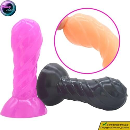 PVC Thread Bud Anal Plug Dildo Masturbator Female Vagina Pussy Male Prostate Sexual Massager Adult Sex Toys for Women Gay Men