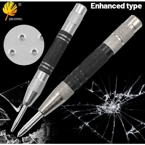 Automatic center pin spring loaded marking center punch woodworking tool dent marking woodworking drill bit tool