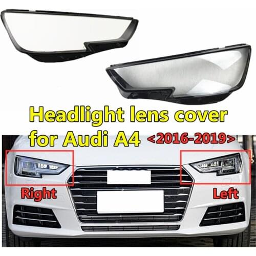 Auto Shells Left And Right Car Front Headlamp Light Covers Frame PC Headlight Lens Cover Fit For Audis A4 B9 2016 2017 2018 2019