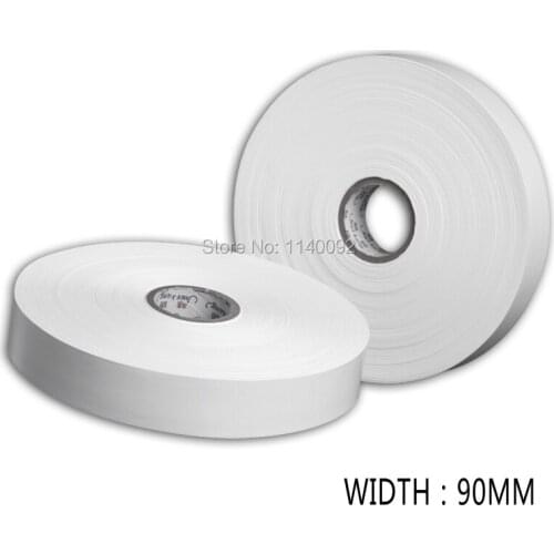 Free shipping blank white tape width 90mm/nylon tape/non-woven fabrics/garment printed label/custom care label/clothing label
